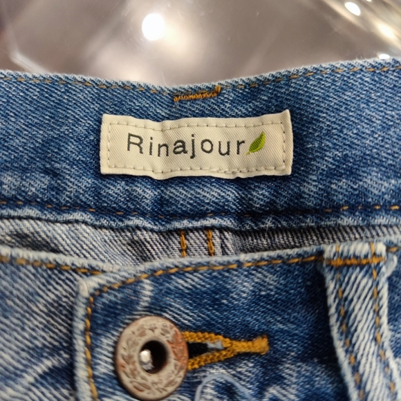 Patchwork Japanese High waisted Cropped Fringe Jeans - Picture 6 of 8